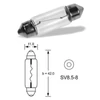 Kép 2/2 - 12V 10W SV8,5-8 11*42mm VISION PRO