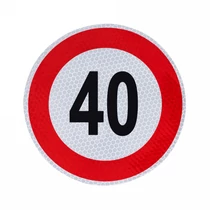 Sebességkorlátozó matrica | fényvisszaverő | 150mm | 40 Km/h