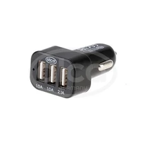 Alca | szivargyújtós USB elosztó | 3 port | fekete Alca | szivargyújtós USB elosztó | 3 port | fekete