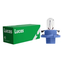 Lucas | izzó | 12V 1,2W B8.4d | világoskék foglalat Lucas | izzó | 12V 1,2W B8.4d | világoskék foglalat