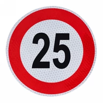 Sebességkorlátozó matrica | fényvisszaverő | 200mm | 25 Km/h
