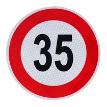 Sebességkorlátozó matrica | fényvisszaverő | 200mm | 35 Km/h