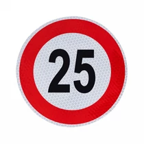 Sebességkorlátozó matrica | fényvisszaverő | 150mm | 25 Km/h