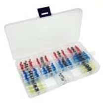 Zsugorcső összekötő hüvely készlet | fém betéttel | 120 darabos szett Zsugorcső összekötő hüvely készlet | fém betéttel | 120 darabos szett