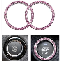 Strasszköves gyűrű gépkocsi indító gombhoz