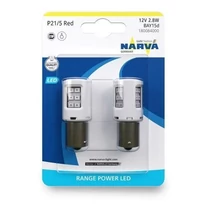 Narva | izzó | 12V 21/5W BAY15d | 2,8W/0,4W | piros | LED | 2 darabos bliszter