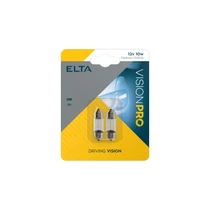Elta VisionPro | izzó | 12V 10W SV8,5-8 | 11 x 30 mm | 2 darabos bliszter Elta VisionPro | izzó | 12V 10W SV8,5-8 | 11 x 30 mm | 2 darabos bliszter