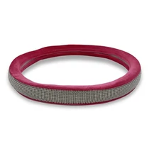 Kormányvédő | strasszköves | rózsaszín plüss szegéllyel | 38 cm Kormányvédő | strasszköves | rózsaszín plüss szegéllyel | 38 cm