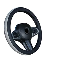 Kormányvédő | strasszköves | szürke bőr szegéllyel | kék | 38 cm Kormányvédő | strasszköves | szürke bőr szegéllyel | kék | 38 cm