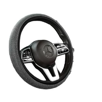 Kormányvédő | strasszköves | textil szegéllyel | ezüst | 38 cm