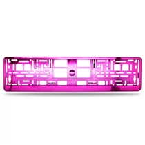 Rendszámtartó | alsóléces | fémgőzölt | pink