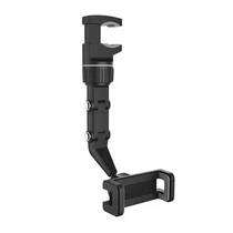 Autós telefontartó | visszapillantó tükörhöz | teleszkópos | fekete Autós telefontartó | visszapillantó tükörhöz | teleszkópos | fekete