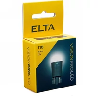 Elta VisionPro | izzó | 12V T10 W2,1x9,5d | 50 lumen | 6000K | LED | 2 darabos csomag Elta VisionPro | izzó | 12V T10 W2,1x9,5d | 50 lumen | 6000K | LED | 2 darabos csomag