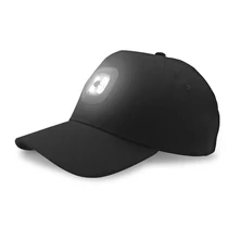 Baseball sapka | újratölthető LED lámpával | fekete