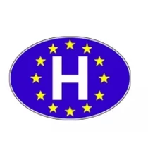H betű matrica | EU | 12 x 7,5 cm