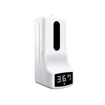 Érintés nélküli kézfertőtlenítő adagoló automata | 1000 ml | elemes | lázmérővel