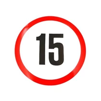 Sebességkorlátozó matrica | 13 cm | 15 km/h