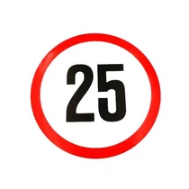 Sebességkorlátozó matrica | 13 cm | 25 km/h