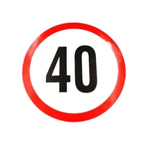 Sebességkorlátozó matrica | 13 cm | 40 km/h