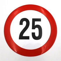 Sebességkorlátozó matrica | 22 cm | 25 km/h Sebességkorlátozó matrica | 22 cm | 25 km/h