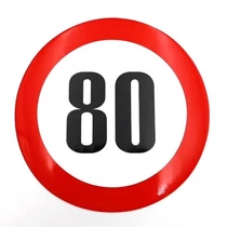 Sebességkorlátozó matrica | 22 cm | 80 km/h