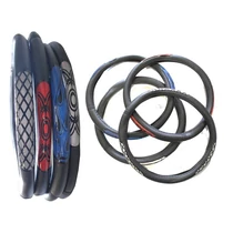 Kormányvédő / 38 cm / fekete-mintás / műbőr