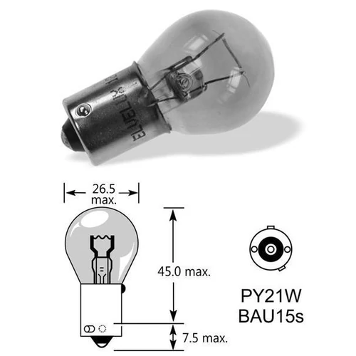 Narva | izzó | PY21W 12V 21W BAU15s | sárga Narva | izzó | PY21W 12V 21W BAU15s | sárga