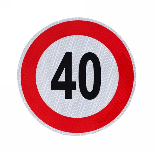 Sebességkorlátozó matrica | fényvisszaverő | 150mm | 40 Km/h