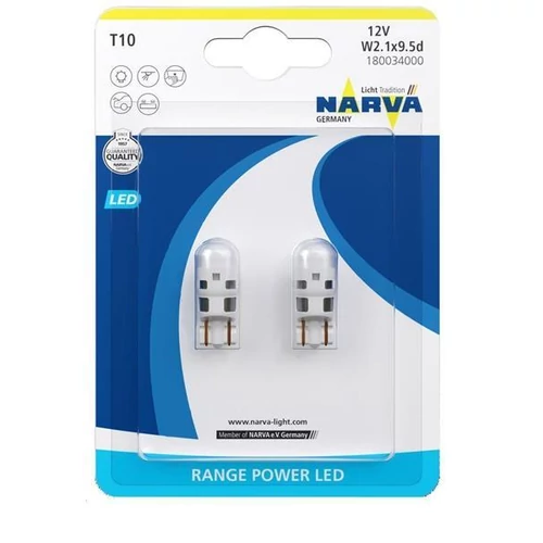 Narva | izzó | 12V 0.6W W2.1x9.5d T10 | 6000K | LED