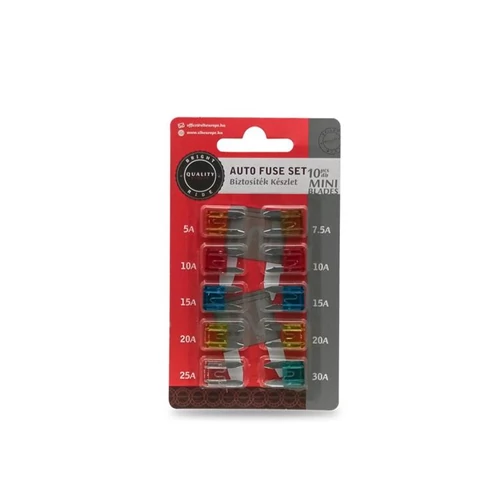 BrightRide | biztosíték készlet | mini késes | 10 darabos bliszter