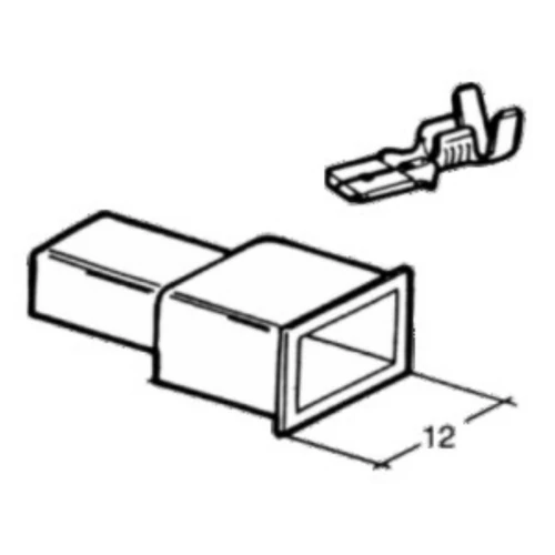 Kemény saruszigetelő | anyasaruhoz | 6,3 mm | fekete Kemény saruszigetelő | anyasaruhoz | 6,3 mm | fekete