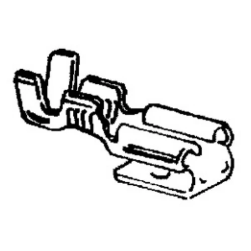 Csúszósaru | szigeteletlen | 90°-os | 6,3 mm / 0,8 - 2,5 mm2 kábelhez | anya Csúszósaru | szigeteletlen | 90°-os | 6,3 mm / 0,8 - 2,5 mm2 kábelhez | anya