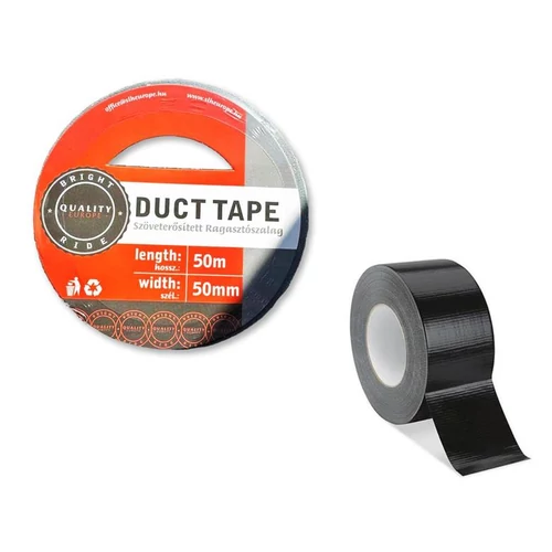 BrightRide | szöveterősített ragasztószalag | 50m x 50mm | fekete BrightRide | szöveterősített ragasztószalag | 50m x 50mm | fekete