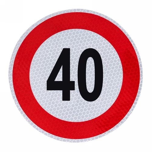 Sebességkorlátozó matrica | fényvisszaverő | 200mm | 40 Km/h