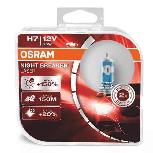 Osram | izzó | 12V 55W H7 | night breaer laser | 2 darabos box