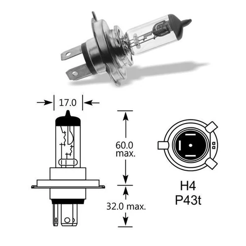 BrightRide | izzó | 12V 60/55W P43T H4