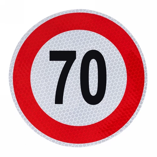 Sebességkorlátozó matrica | fényvisszaverő | 200mm | 70 Km/h