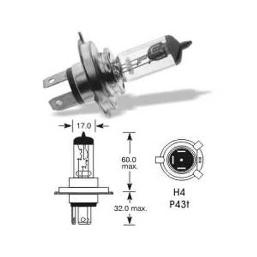 Lucas | 24V 75/70W P43t H4 | 2 darabos bliszter