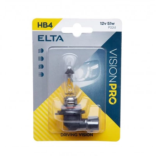 Elta VisionPro | izzó | 12V 51W P22D HB4 | 1 darabos bliszter