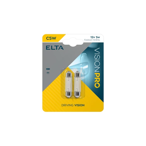 Elta VisionPro | izzó | 12V 5W SV8,5-8 C5W | 11 x 35 mm | 2 darabos bliszter