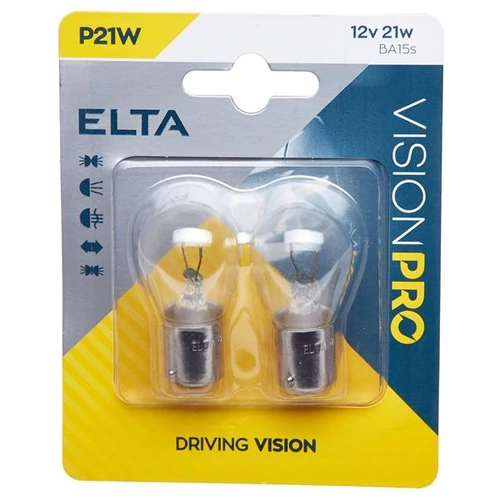 Elta VisionPro | izzó | 12V 21W Ba15s P21W | 2 darabos bliszter