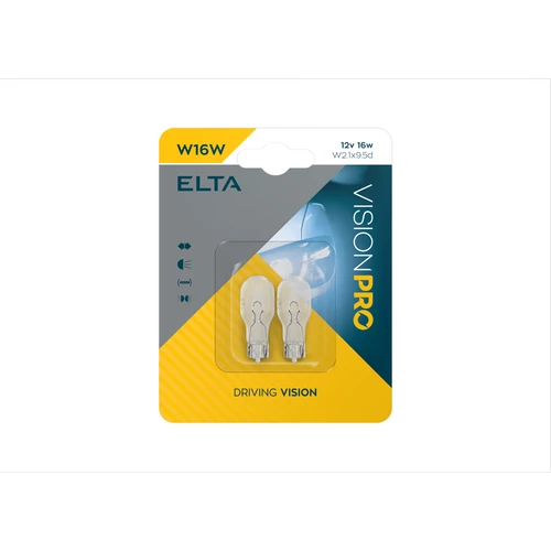 Elta VisionPro | izzó | 12V 16W W2,1x9,5d W16W | 2 darabos bliszter Elta VisionPro | izzó | 12V 16W W2,1x9,5d W16W | 2 darabos bliszter