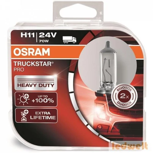 Osram | izzó | 24V 70W PGJ19-2 H11 | +100% emelt fényerő | truckstar pro | 2 darabos box