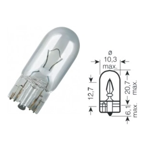 Osram | izzó | 12V 5W W2,1x9,5d W5W | 2 darabos bliszter