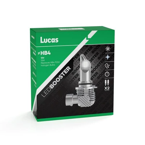 Lucas LedBooster | izzó | 12/24V 15W P22d H4 | 6500K | LED | 2 darabos csomag
