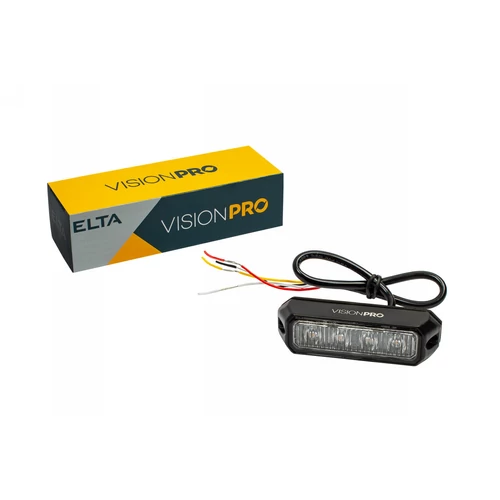 Elta VisionPro | stroboszkóp villogó | 4 LED | 5W/20W | 9-30V | sárga