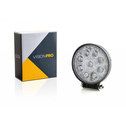 Elta VisionPro | munkalámpa | 9 LED | 3W/27W | 10-30V | csavaros rögzítés | kerek