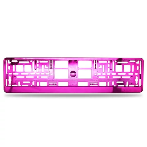 Rendszámtartó | alsóléces | fémgőzölt | pink