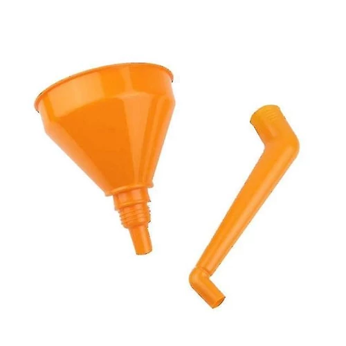 Műanyag tölcsér+ hajlított betöltő cső | narancssárga