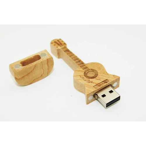 USB pendrive | gitár | gravírozható | fa | 8 GB